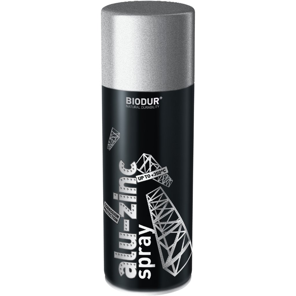 BIODUR Alu-Zinc Spray 400 ml spray aluminiowo cynkowy do ochrony metalu przed korozją