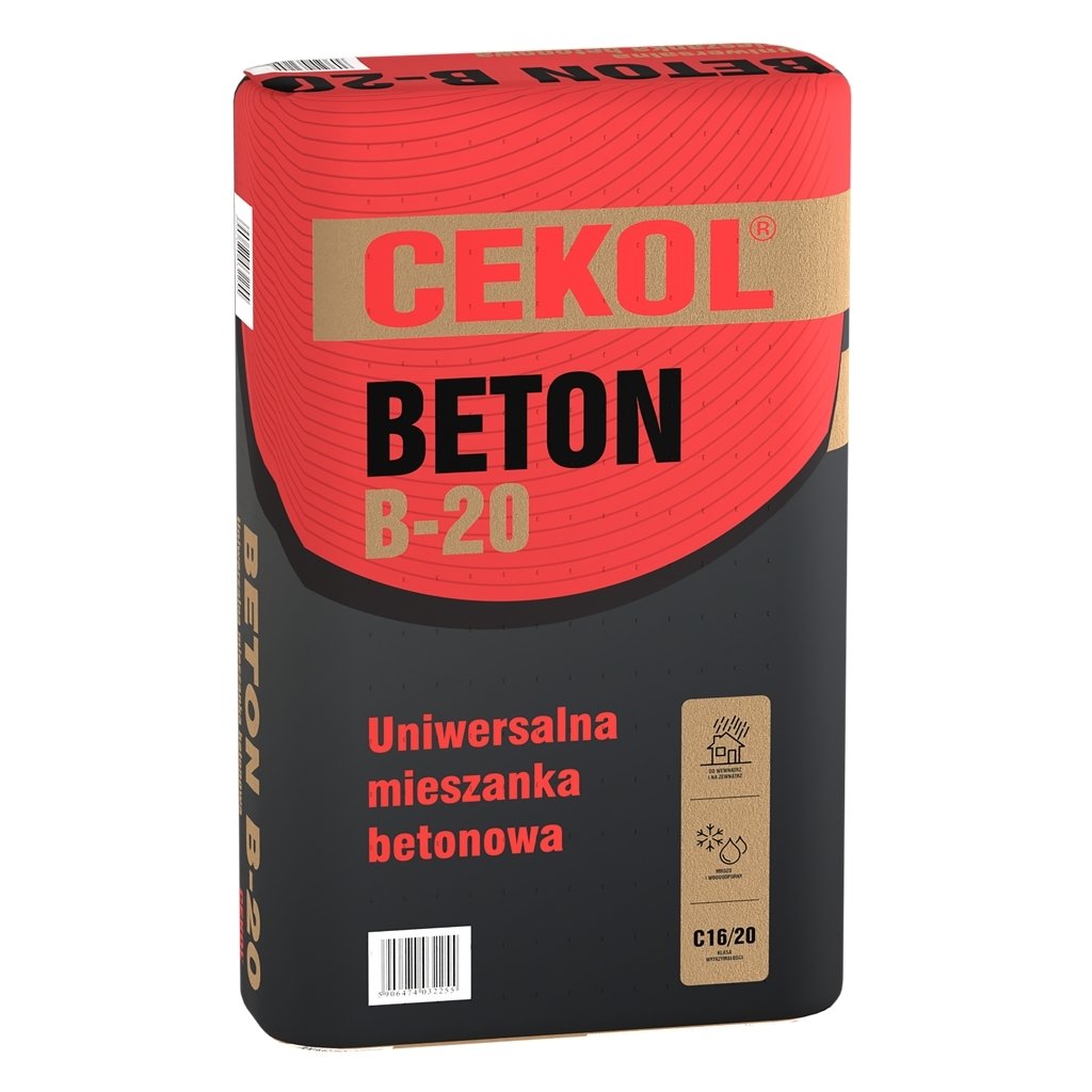 CEKOL BETON B-20 – uniwersalna mieszanka betonowa C16/20 do podkładów i napraw betonu