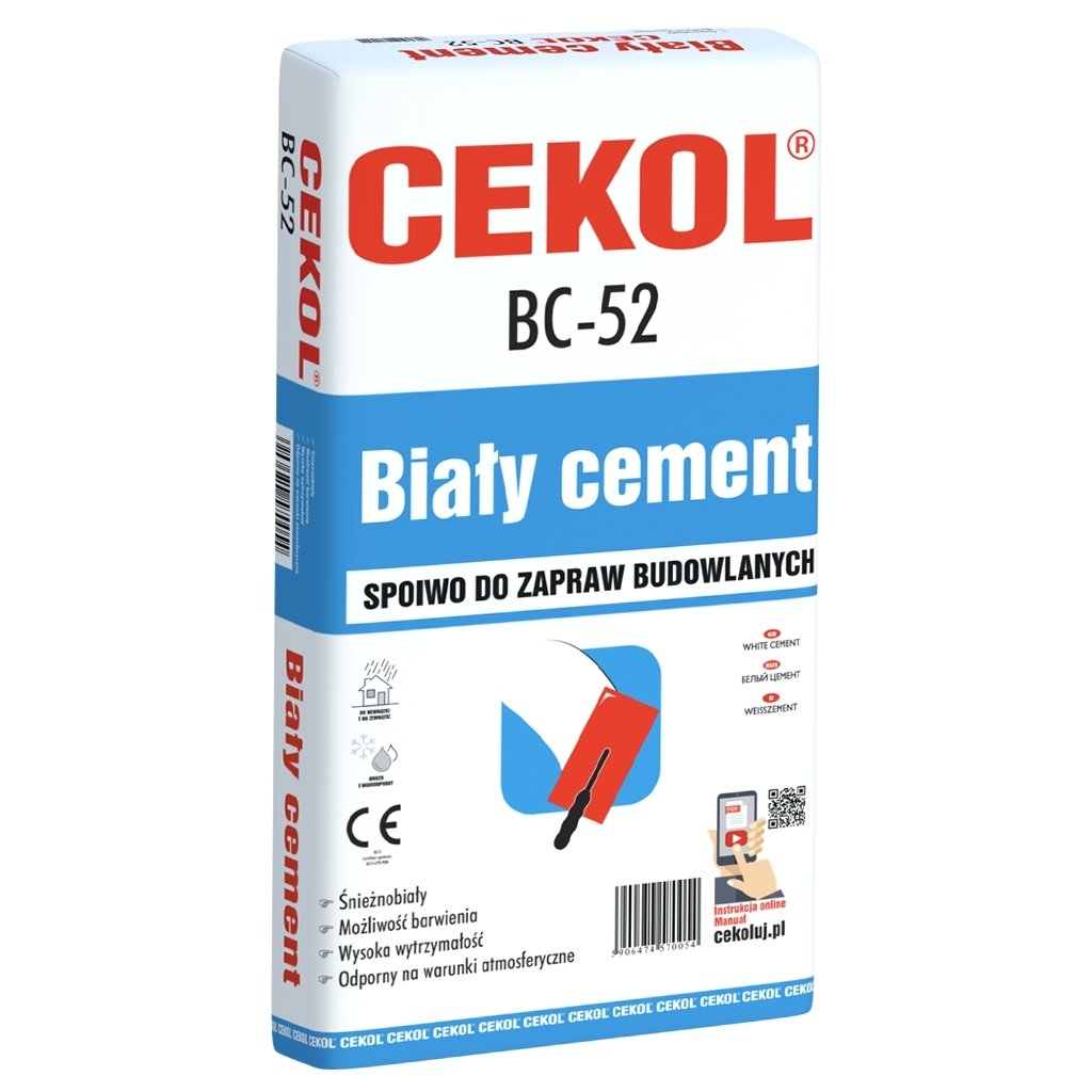 Cement Biały CEKOL BC-52 do zapraw i betonu