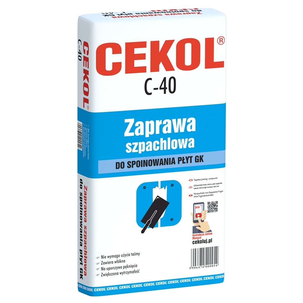 Zaprawa szpachlowa do spoinowania płyt G-K bez taśmy