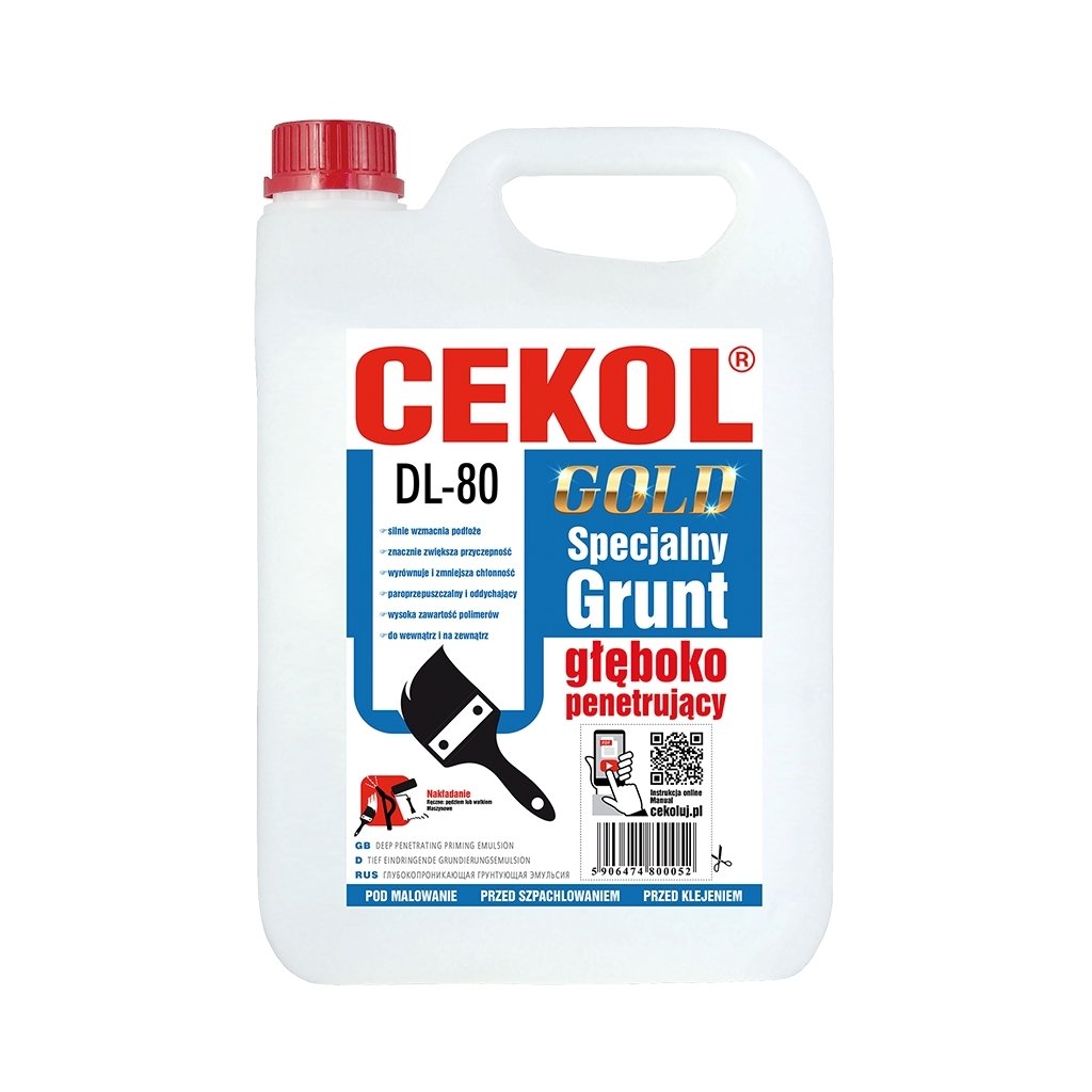 CEKOL DL-80 specjalny grunt głęboko penetrujący do ścian i podłoży mineralnych
