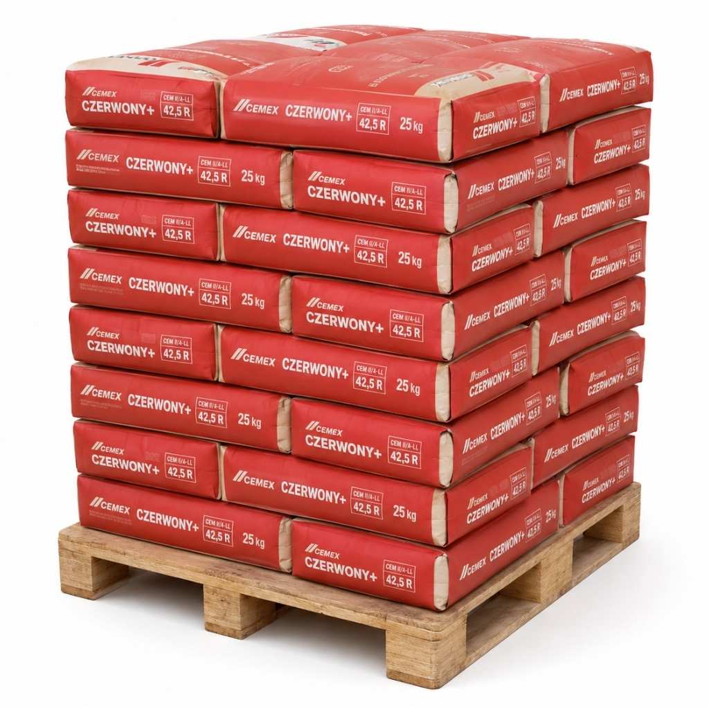 Cement CEMEX Czerwony+ 25 kg