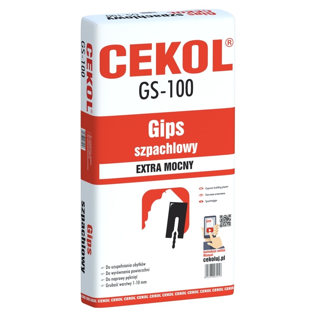Gips szpachlowy CEKOL GS-100 gips szpachlowy