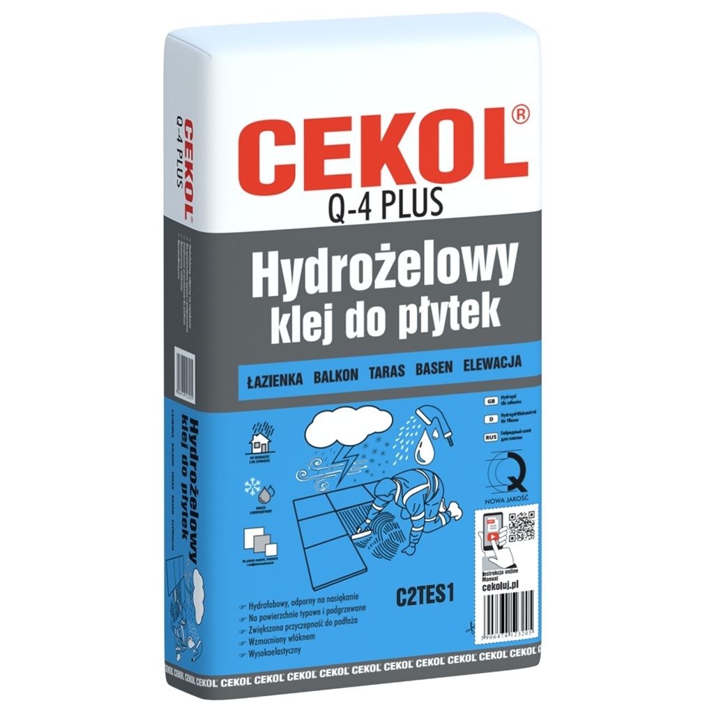 CEKOL Q-4 PLUS hydrożelowy klej do płytek na zewnątrz