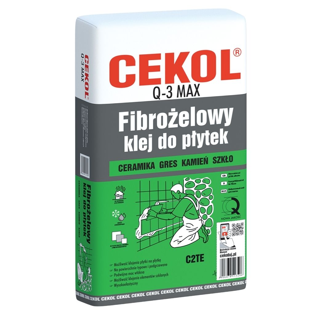 CEKOL Q-3 MAX fibrożelowy klej do szkła i płytek